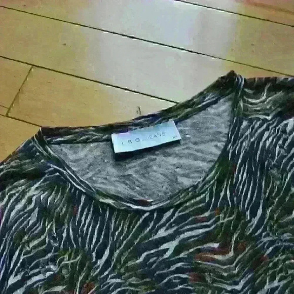 IRO Shay distressed zebra-print linen-jersey T-shirt Size XS - Picture 3 of 10